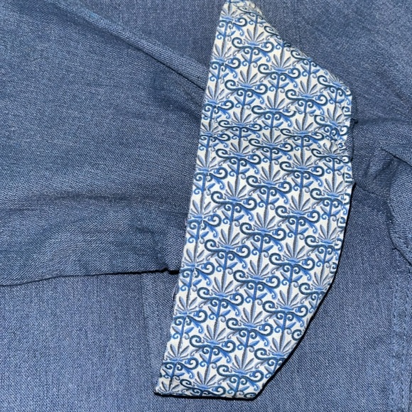 Rue Saint-Patrick Montreal Size Large Dress Shirt. Good Used Condition. Blue - Picture 14 of 16